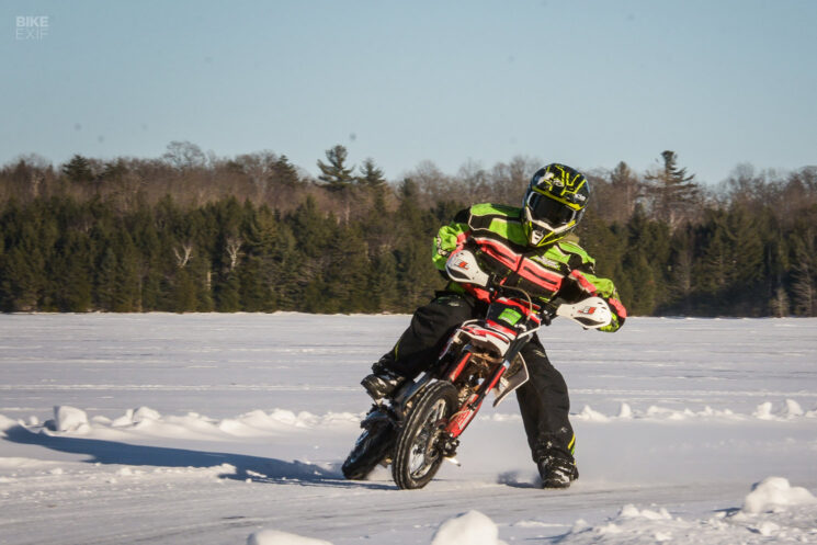 Studding Pit Bike Tires for Winter Ice