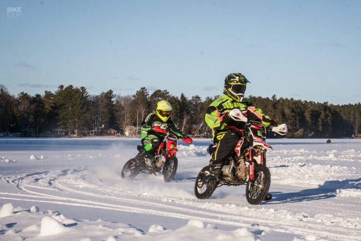 Studding Pit Bike Tires for Winter Ice