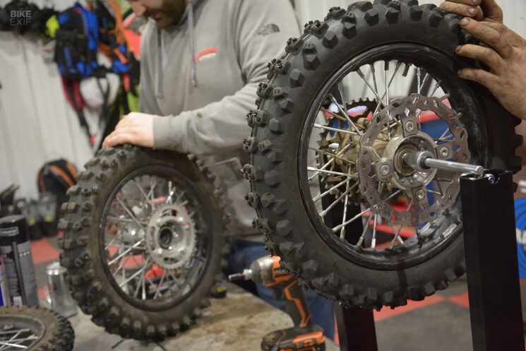 Studding Pit Bike Tires for Winter Ice