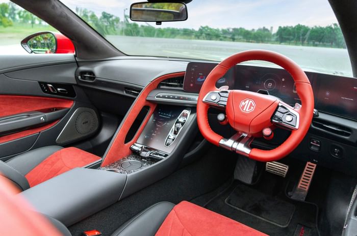 MG cyberster track review autocar india 